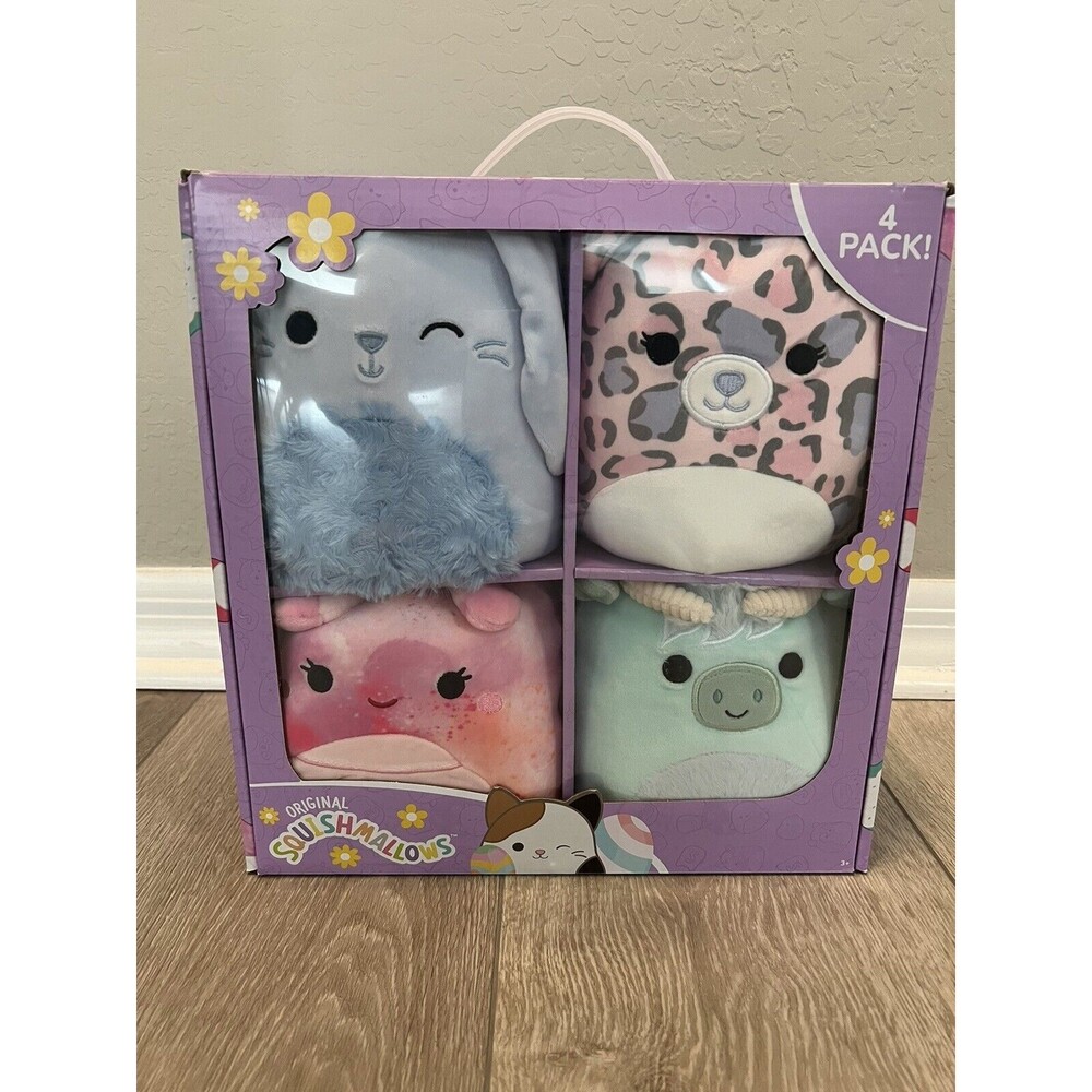 Squishmallows Plush 4 pack Iver, Bastian,‎ Eileen, Dallas 7 inches